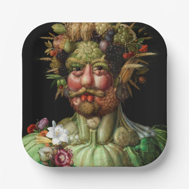 Plato De Papel Giuseppe Arcimboldo - Vertumnus (Anverso)