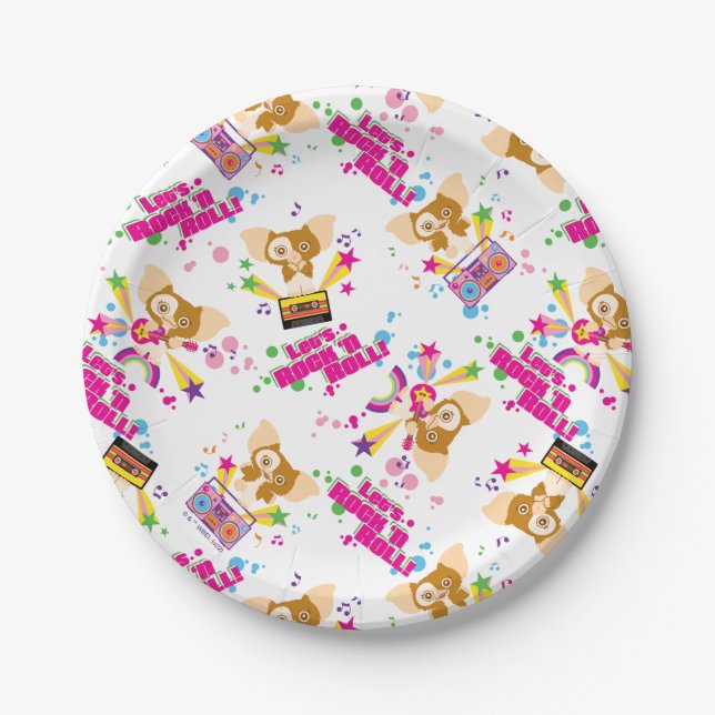 Plato De Papel Gizmo | Rock 'n Roll Pattern (Anverso)