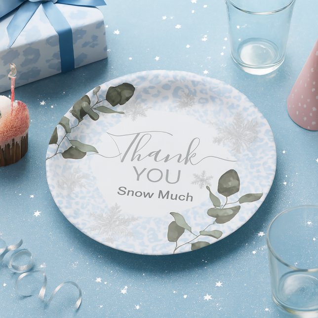 Plato De Papel Glacier Leopard Winter (Subido por el creador)