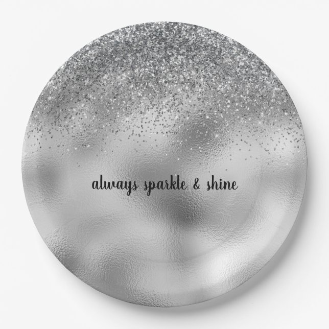 Plato De Papel Glam Sparkle (Anverso)