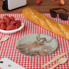 Plato De Papel Glam Viking Thor Placa De Papel