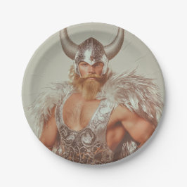 Plato De Papel Glam Viking Thor Placa De Papel