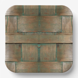 Plato De Papel Glazado en verde