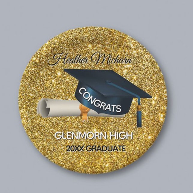 Plato De Papel Glitz! Fun, Custom Graduation (Subido por el creador)