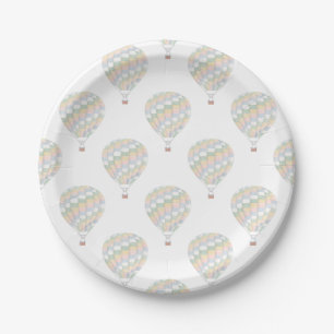 Plato De Papel globo de aire caliente de colcha de agua Baby Show