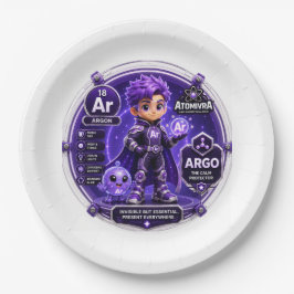 PLATO DE PAPEL GLOBO DE ARGÓN