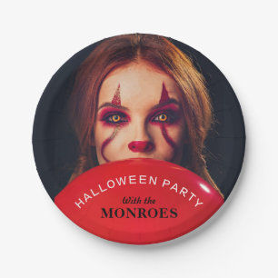 Plato De Papel Globo del diablo, fiesta de Halloween