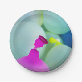 Plato De Papel Globos de Agua