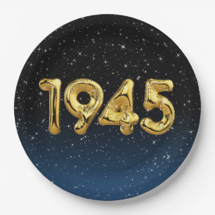 Plato De Papel Globos De Cumpleaños 1945 En Las Estrellas