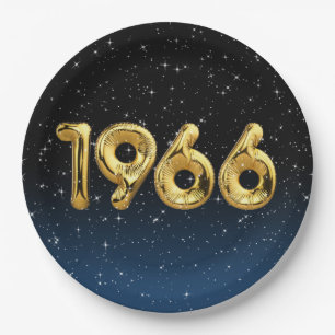 Plato De Papel Globos De Cumpleaños 1966 En Las Estrellas