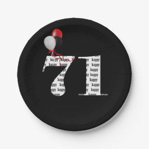 Plato De Papel globos de fiesta de 71 años