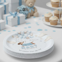 Globos de perro salchicha azul para Baby Shower de