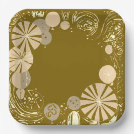 Plato De Papel globos y estrellas