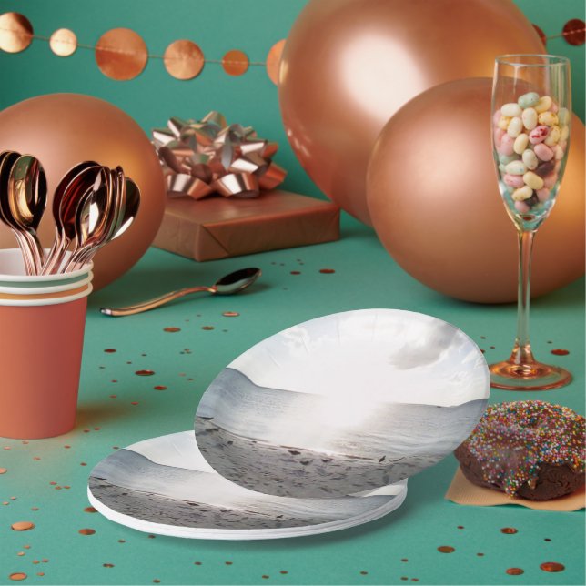 Plato De Papel Gloria De Sol En La Playa (Multi)