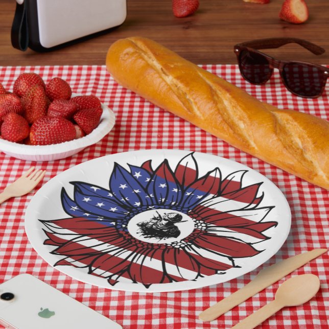 Plato De Papel Gloriosos Veteranos (Picnic)