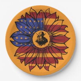 Plato De Papel Glorious Veterans orange