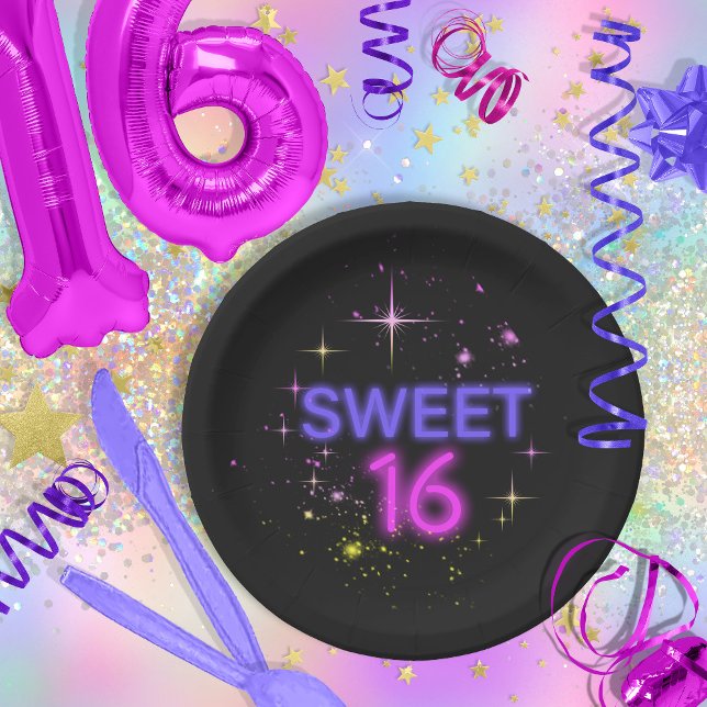 Plato De Papel Glow Sweet Neon 16 ID760 (Subido por el creador)