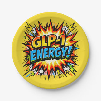 Plato De Papel GLP-1 Energía Cómic Arte Pop