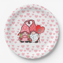 Plato De Papel Gnome Couple