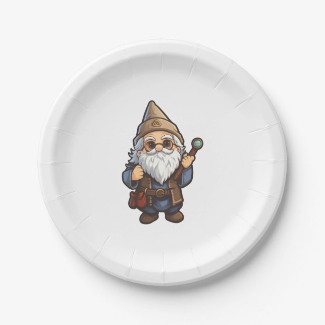 Plato De Papel Gnome del asistente (Anverso)