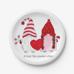 Plato De Papel Gnome Valentine Un amor como gnome otro
