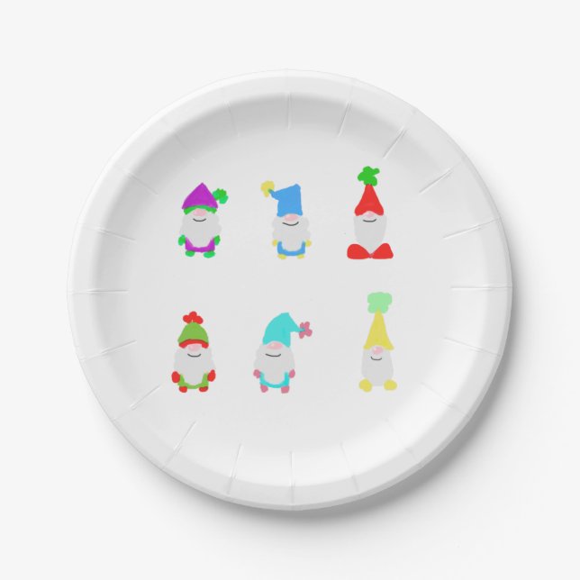 Plato De Papel Gnomes (Anverso)