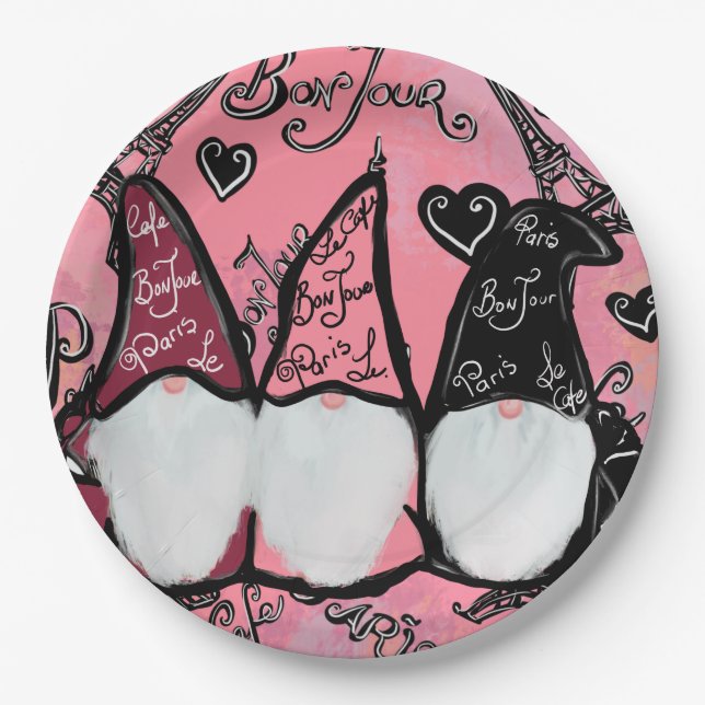 PLATO DE PAPEL  GNOMOS          (Anverso)