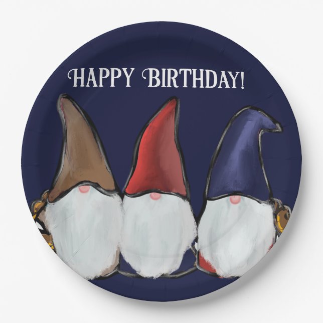 PLATO DE PAPEL  GNOMOS            (Anverso)