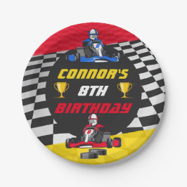 Plato De Papel Go Kart Carreras Car Birday Party