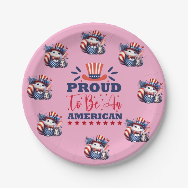 Plato De Papel God Bless America (Anverso)