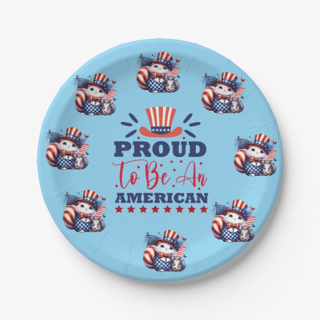 Plato De Papel God Bless America (Anverso)