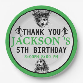 Plato De Papel ¡Gol! Fiesta de cumpleaños 5 del fútbol