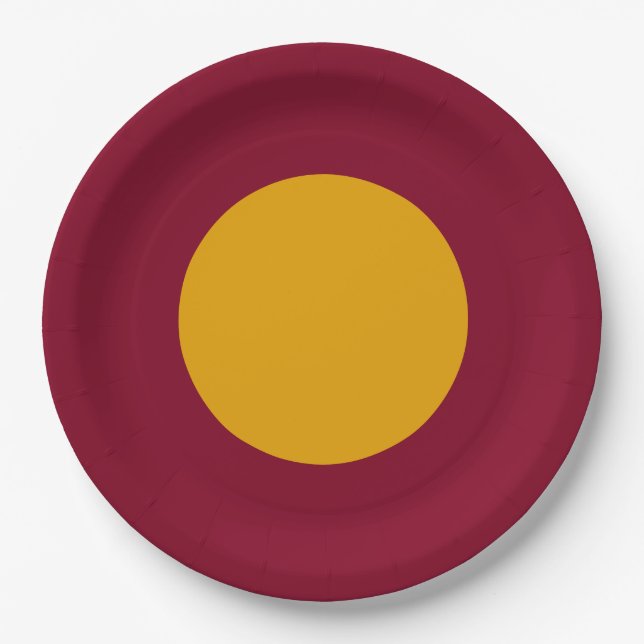 Plato De Papel Gold Centered Custom Party Plate (Anverso)