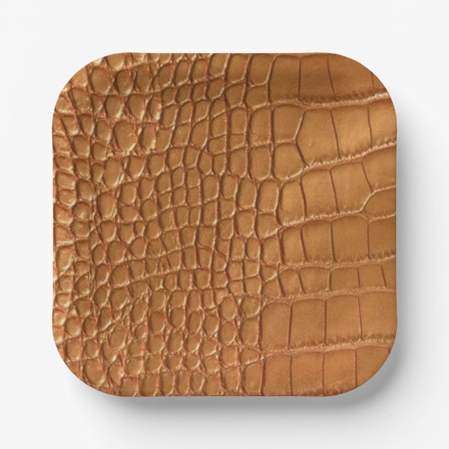 Plato De Papel Gold leather texture luxury  (Anverso)