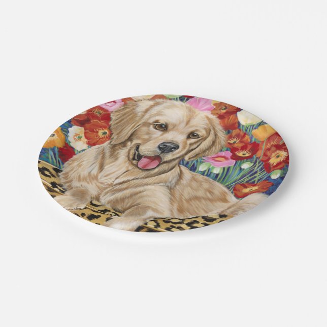 Plato De Papel Golden Boy Retriever (Angular)