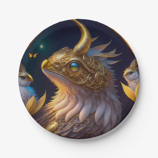 Plato De Papel Goldenes fantastastisches Fabeltier (Anverso)