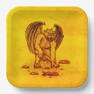 Plato De Papel Golem Gargoyle