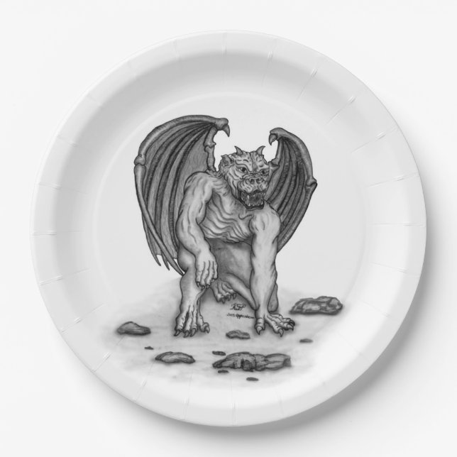 Plato De Papel Golem Gargoyle (Anverso)
