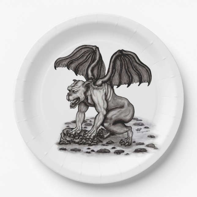 Plato De Papel Golem Gargoyle (Anverso)