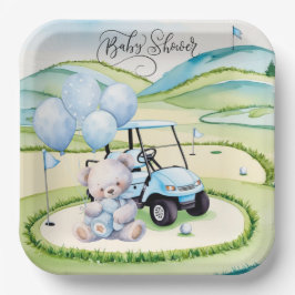 Plato De Papel Golf Baby Boy Blue Thamed