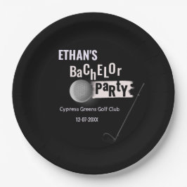 Plato De Papel Golf Bacheler Party - Golfing trip Classic Golfer
