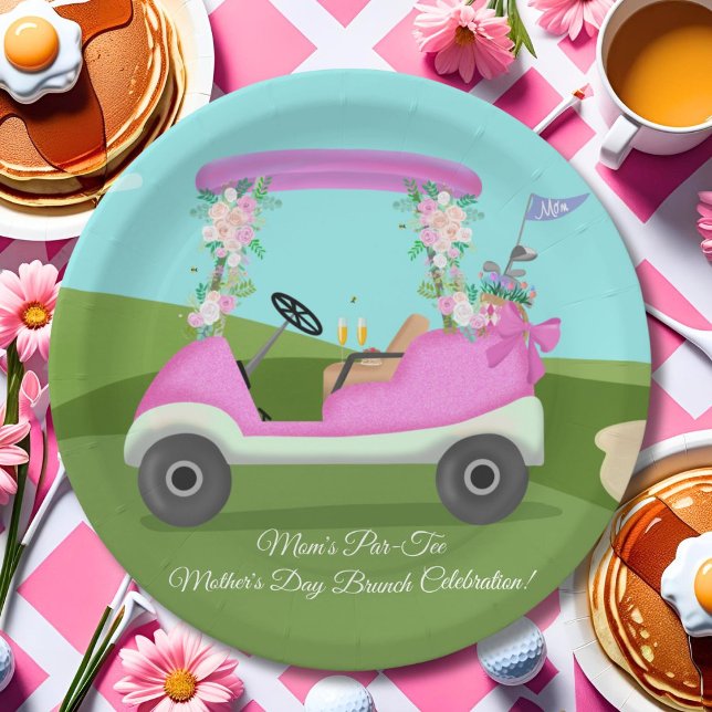 Plato De Papel Golf Cart With Mimosas Mother's Day Brunch (Subido por el creador)