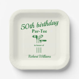Plato De Papel Golf Clubs Themed Par Tee 50th Birthday Party