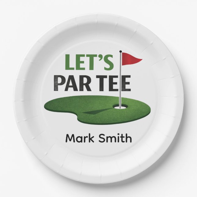 Plato De Papel Golf Let’s Par Tee Napkins | Golf Bachelor Party  (Anverso)