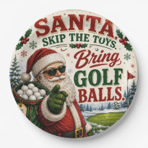 Golf Navidad jugando al golf Santa Golfista en la