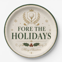 Golf Navidad jugando golf FORE fiesta