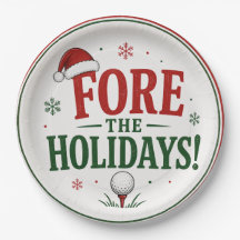 Golf Navidad jugando golf FORE fiesta