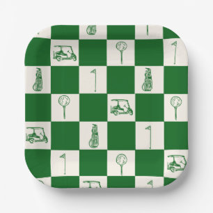 Plato De Papel Golf Par Tee