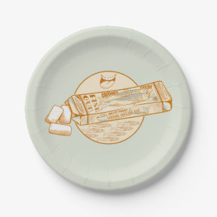 Plato De Papel Goma de chicle aromatizado con sardina