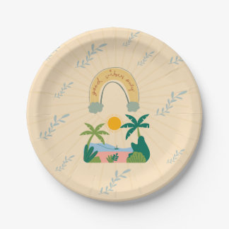 Plato De Papel Good Vibes Paper Plates